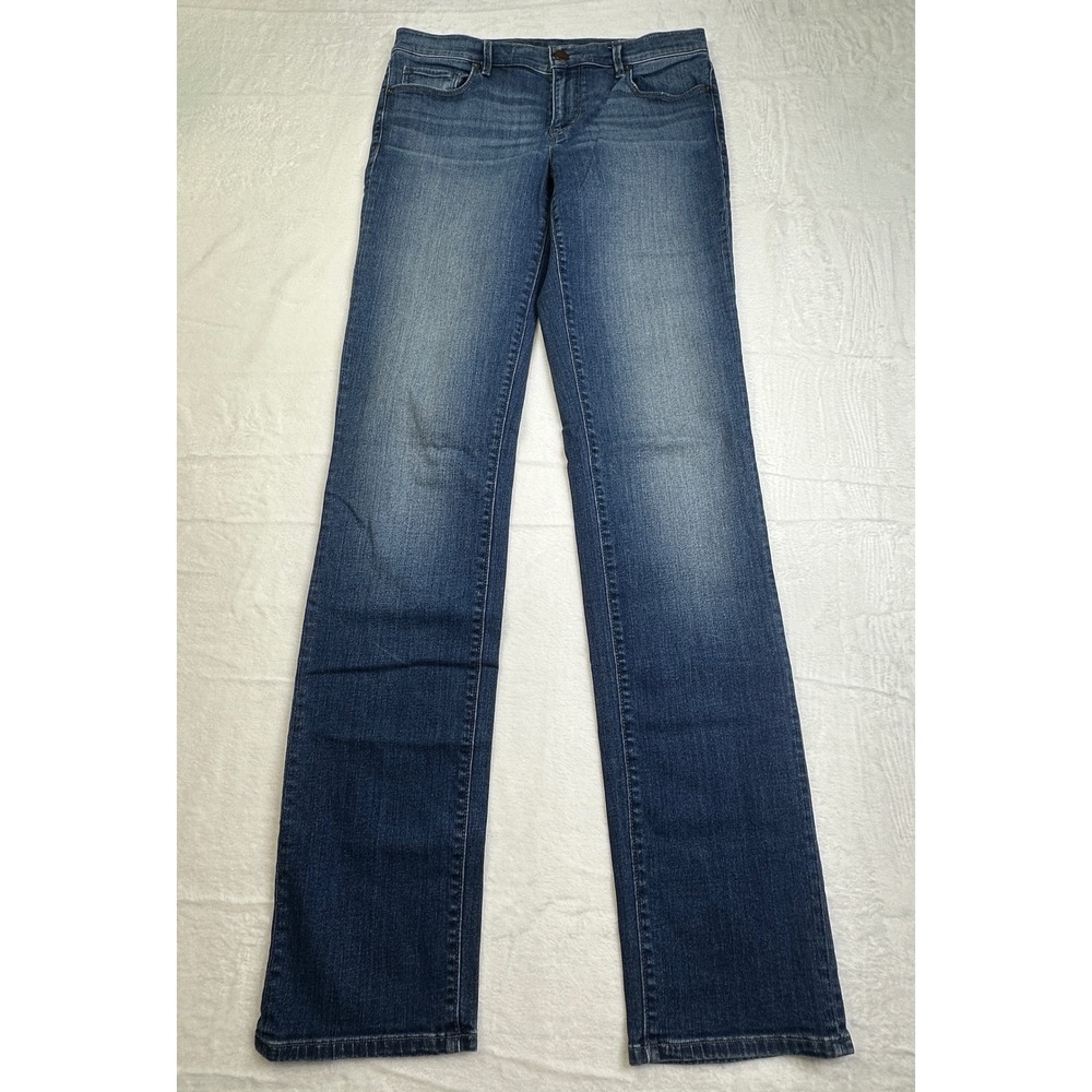 Loft Straight Leg Jeans Womens 31 Blue Stretch Denim Mid Rise 346935